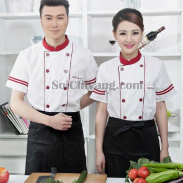 Áo Đầu Bếp Thiết Kế Nhiều Màu Cho Nam Nữ - MADB0024 1 Áo Đầu Bếp Chính Hãng