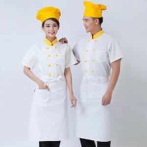 Áo Đầu Bếp Có Hoa Văn