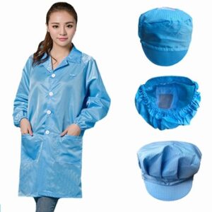 Áo Đồng Phục Khoác Ngoài Bảo Hộ Phòng Sạch Form Dài Có Túi.