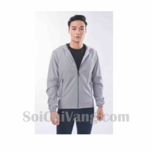 Áo Khoác Gió Đồng Phục Màu Xám Nam