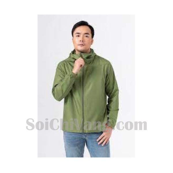 Áo Khoác Gió Đồng Phục Công Ty Chống Thấm Nước - MAKG0037 1 Áo Khoác Gió Đồng Phục Xanh Lá Nam