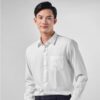 Áo Sơ Mi Nam Công Sở Cao Cấp Cổ Tàu Tay Dài - MSNA0025 5 Áo Sơ Mi Nam Công Sở