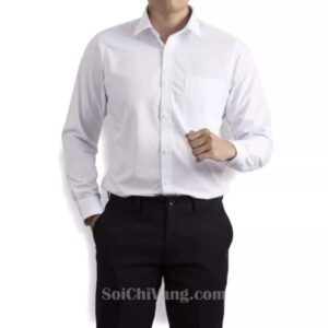 Áo Sơ Mi Nam Công Sở Cao Cấp Cổ Tàu Tay Dài - MSNA0025 7 Áo Sơ Mi Nam Uy Tín