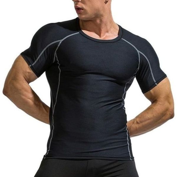 Áo Thun Nam Tập Gym Họa Tiết Lưng Màu Đen Sang Trọng - MTTT0056 1 Áo Thun Tập Gym Nam