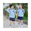 Áo Đồng Phục Học Sinh Cổ Trụ Viền Xanh - MTRU0005 6 Đồng Phục Học Sinh Giá Rẻ