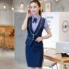Đồng Phục Lễ Tân Nhà Hàng Khách Sạn Ghi Lê Ngắn Tay - MDLT0022