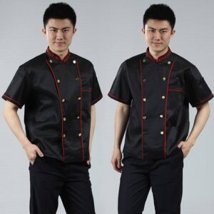 Mẫu Áo Đầu Bếp Nam Phối Viền Cổ Đẹp