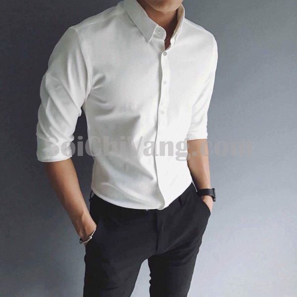 Áo Sơ Mi Nam Công Sở Đơn Giản Dễ Phối Dành Cho Nam - MSNA0034 1 Áo Sơ Mi Nam Công Sở Dễ Phối Đẹp