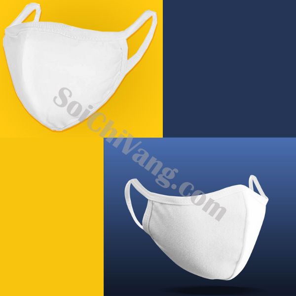 Khẩu Trang Vải Kháng Khuẩn Bảo Vệ Sức Khỏe Chất Lượng - KTV0017 3 Khẩu Trang Vải Kháng Khuẩn Màu Trắng Tại Sợi Chỉ Vàng