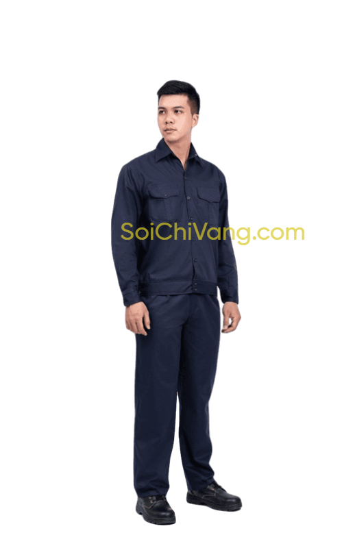 Áo Công Nhân Cơ Khi Được May Đẹp Nhất – DMS0011 3 Áo công nhân cơ khí màu xanh