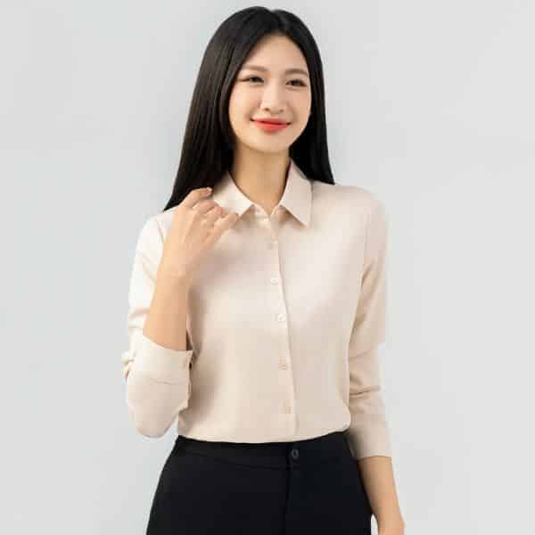 Áo Sơ Mi Nữ Công Sở Cao Cấp Thanh Lịch Phong Cách – MSNU0047 1 Áo Sơ Mi Nữ Công Sở Thiết Kế Sang Trọng