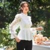 Áo Sơ Mi Nữ Công Sở Ren Nhẹ Cao Cấp Dịu Dàng - MSNU00048 5 Áo Sơ Mi Nữ Công Sở Sang Trọng