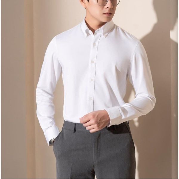 Áo Sơ Mi Nam Công Sở Slim Fit Màu Trắng